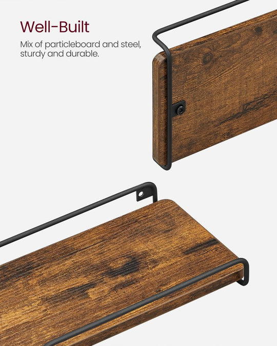Corner Floating Shelves | Set of 2 Wall-Mounted Storage