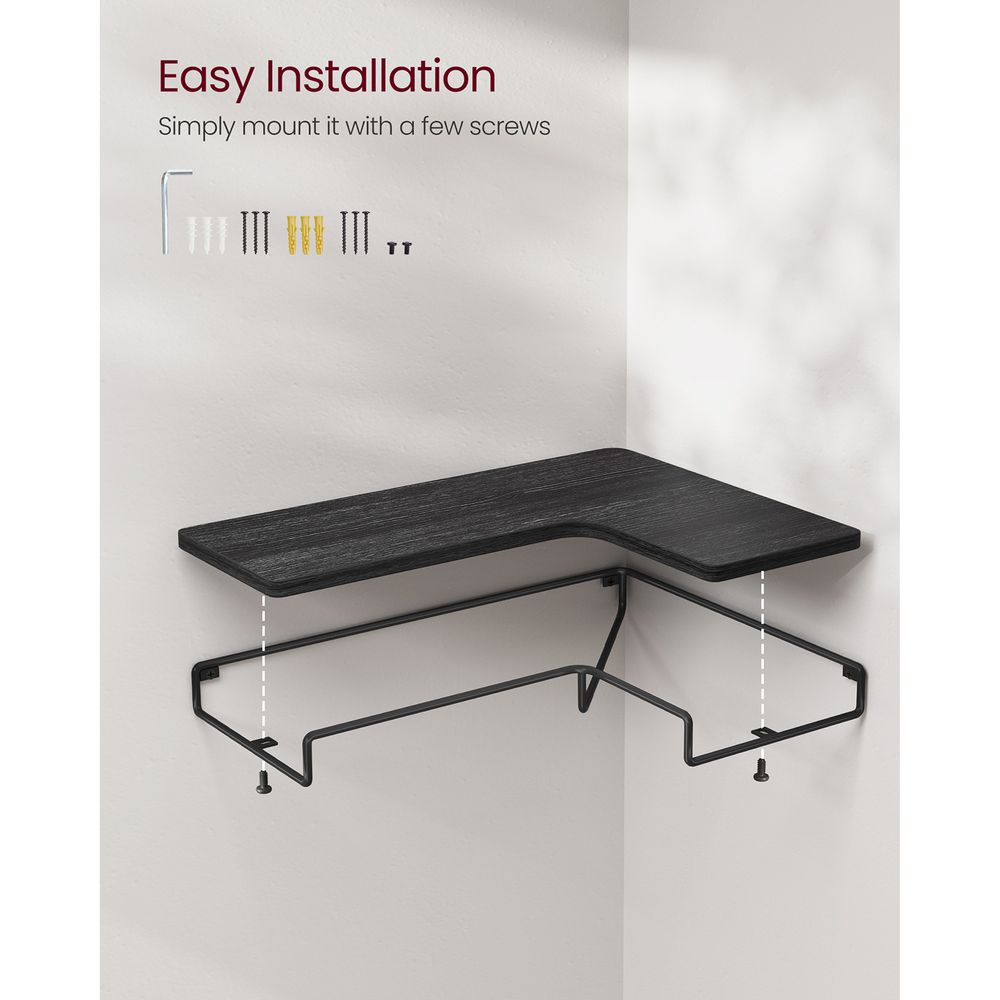 Corner Floating Shelves | Set of 2 Wall-Mounted Storage