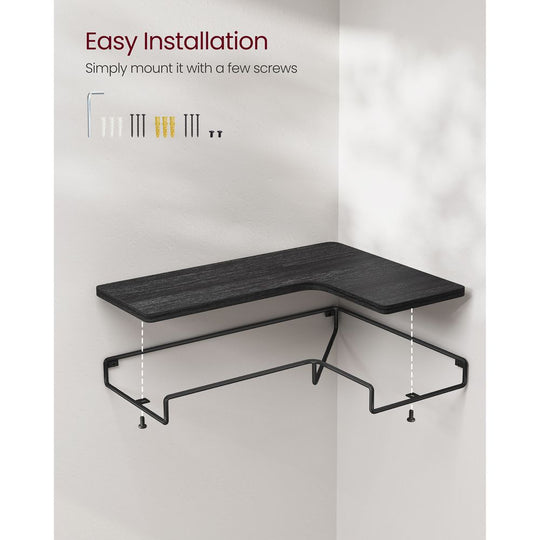 Corner Floating Shelves | Set of 2 Wall-Mounted Storage