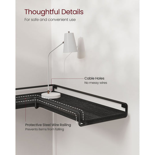 Corner Floating Shelves | Set of 2 Wall-Mounted Storage