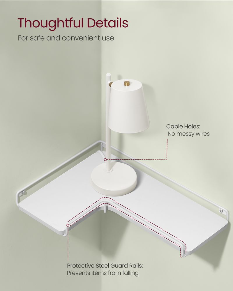 Corner Floating Shelves | Set of 2 Wall-Mounted Storage