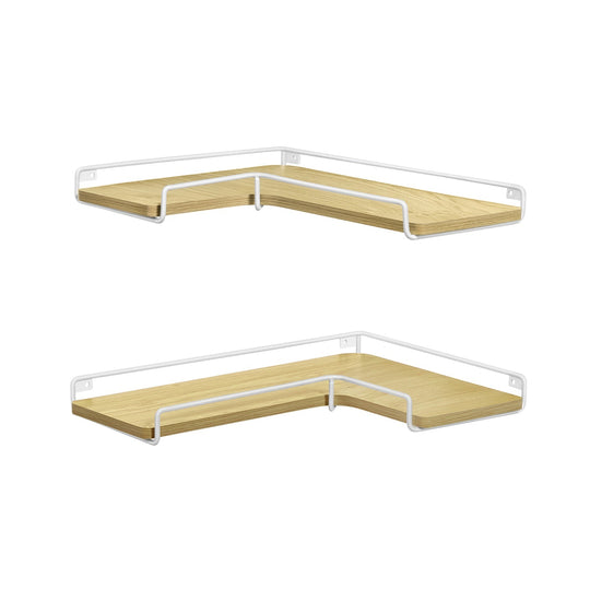 Corner Floating Shelves | Set of 2 Wall-Mounted Storage
