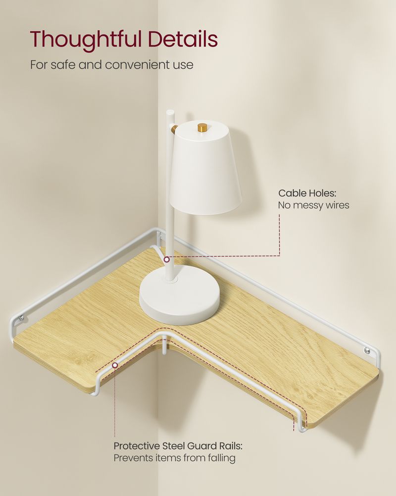 Corner Floating Shelves | Set of 2 Wall-Mounted Storage