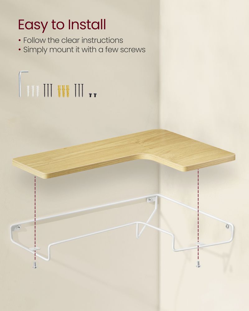 Corner Floating Shelves | Set of 2 Wall-Mounted Storage