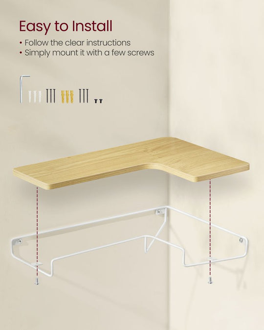 Corner Floating Shelves | Set of 2 Wall-Mounted Storage