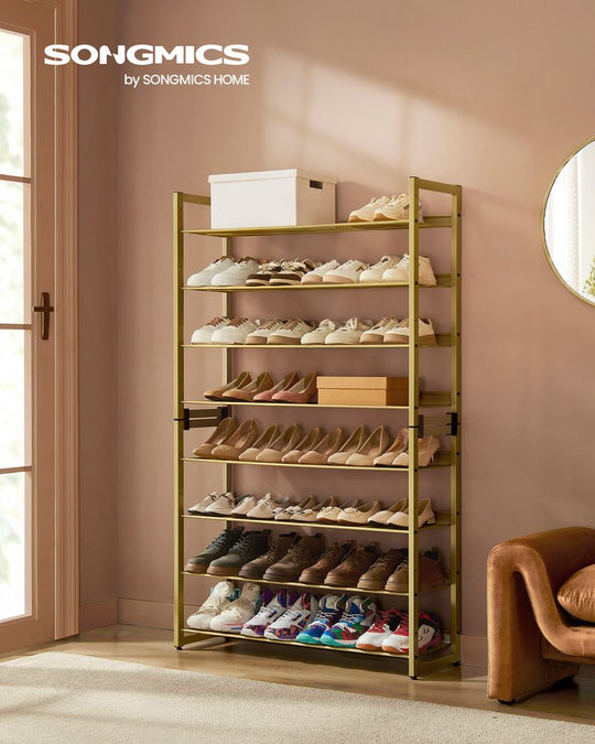 Eight Tier Shoe Rack | Metal Organizer For Large Collections
