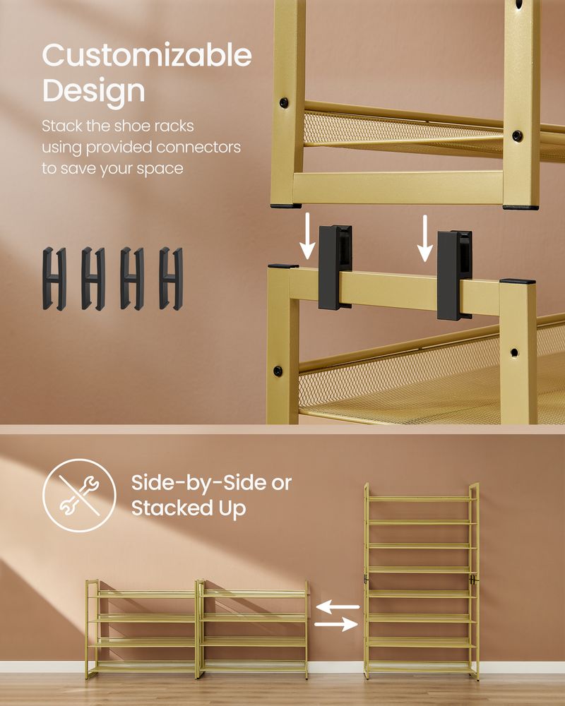 Eight Tier Shoe Rack | Metal Organizer For Large Collections