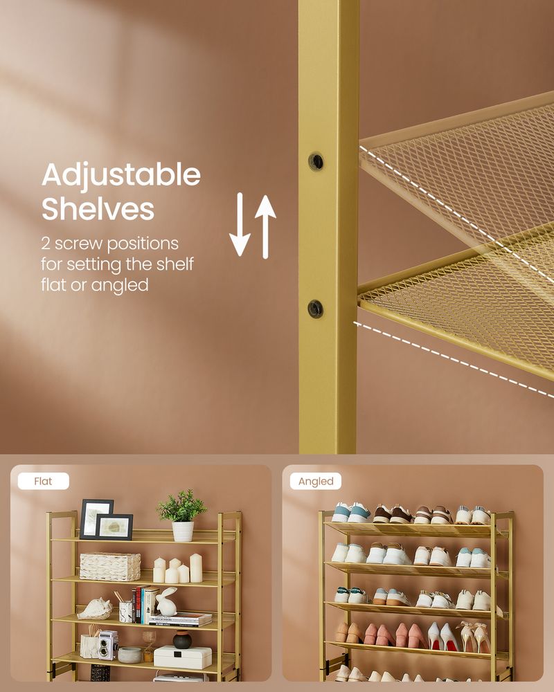 Eight Tier Shoe Rack | Metal Organizer For Large Collections