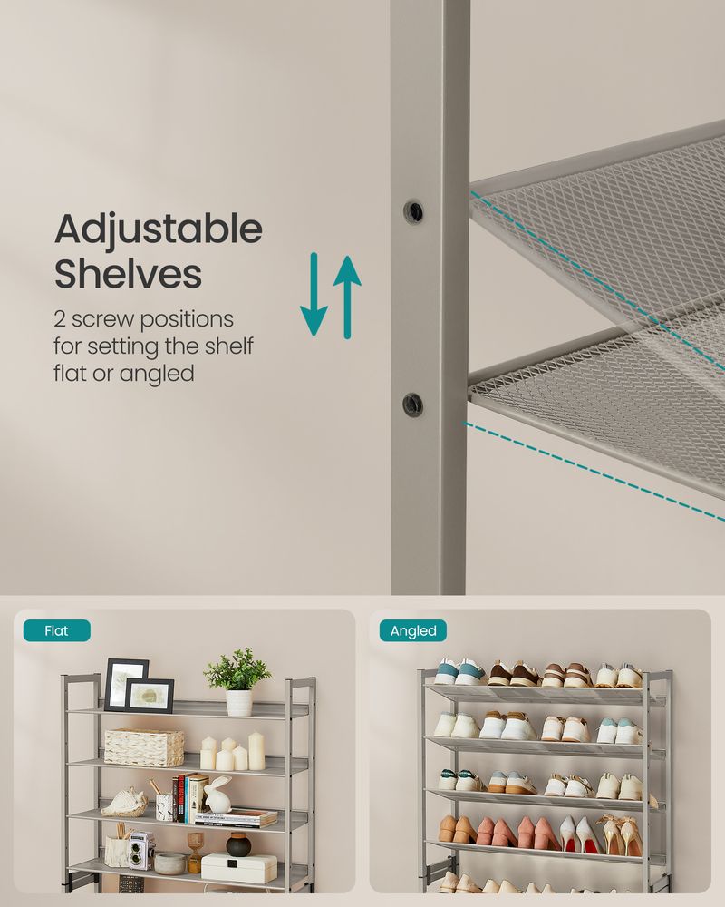 Eight Tier Shoe Rack | Metal Organizer For Large Collections