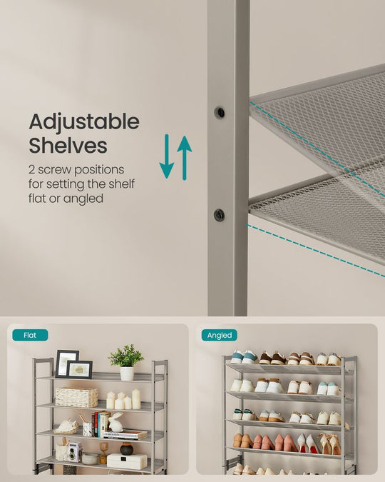 Eight Tier Shoe Rack | Metal Organizer For Large Collections