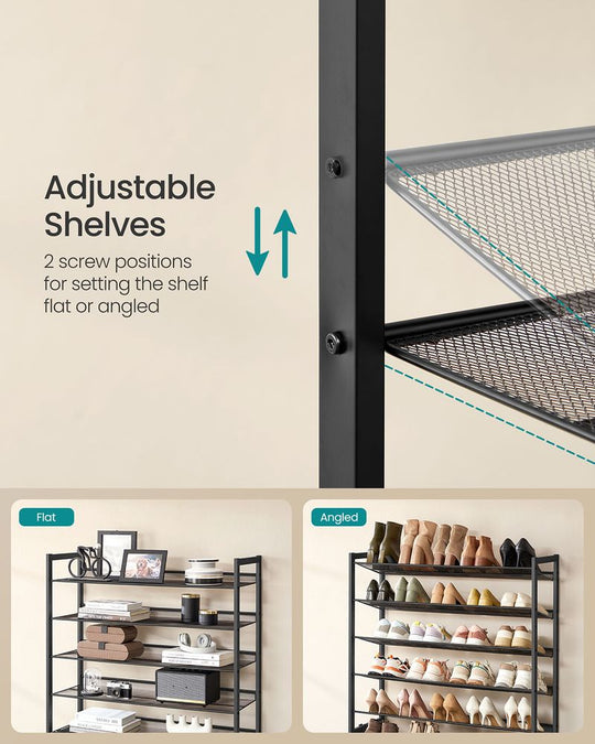 Eight Tier Shoe Rack | Metal Organizer For Large Collections