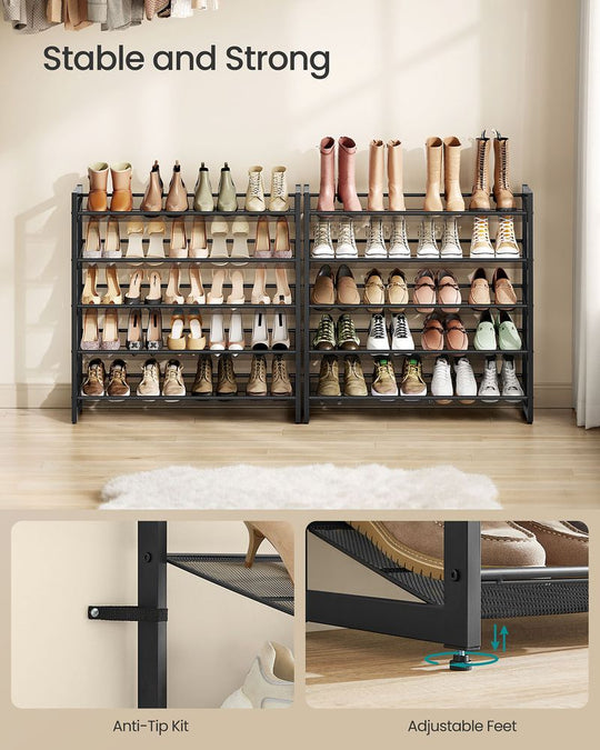 Eight Tier Shoe Rack | Metal Organizer For Large Collections