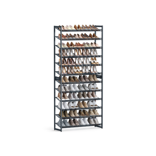 Tall Metal Shoe Rack | 12-Tier Shoe Storage