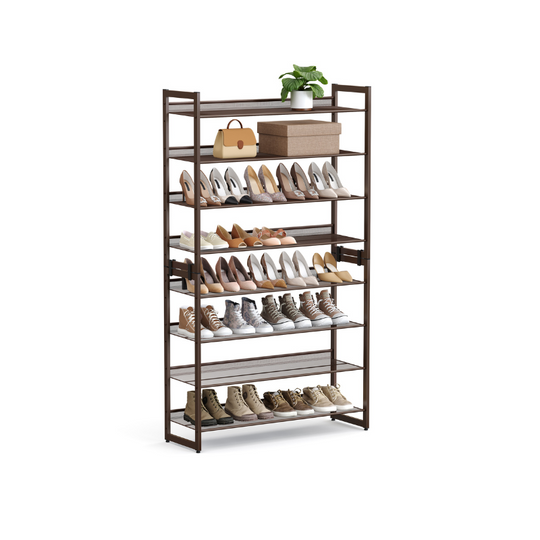 Eight Tier Shoe Rack | Metal Organizer For Large Collections