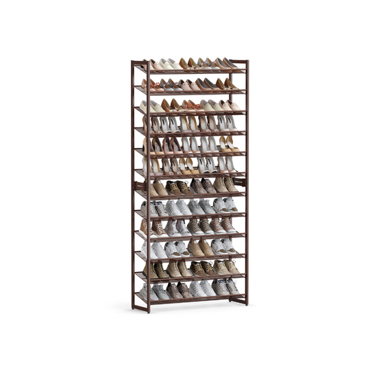 Tall Metal Shoe Rack | 12-Tier Shoe Storage