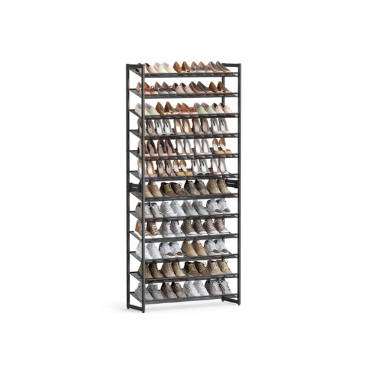 Tall Metal Shoe Rack | 12-Tier Shoe Storage