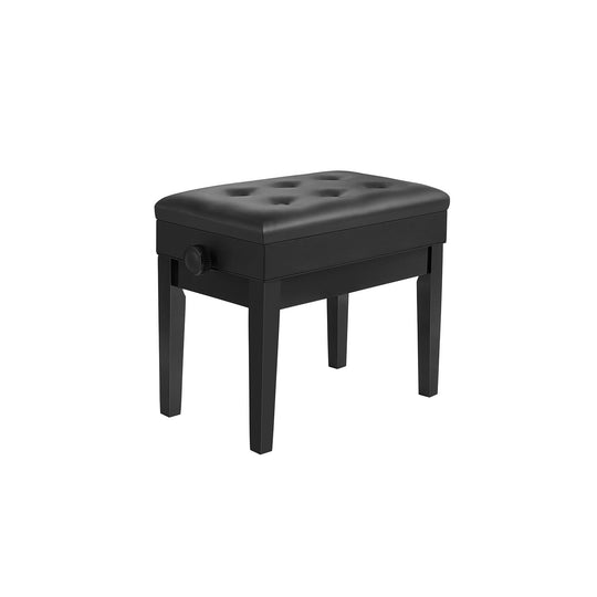 Adjustable Piano Bench | Padded Seat With Sheet Music Storage