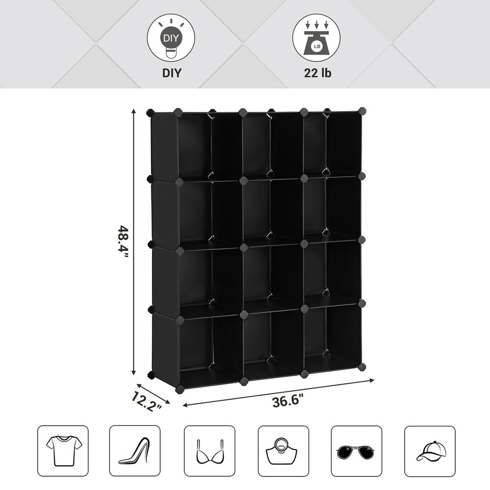 Modular Cube Storage Organizer | DIY Plastic Shelving Unit