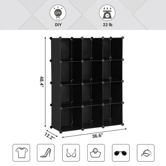 Modular Cube Storage Organizer | DIY Plastic Shelving Unit