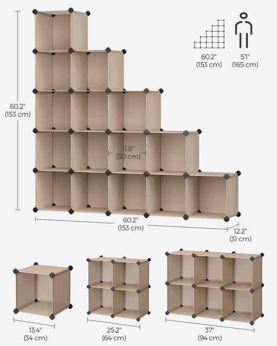 Modular Cube Storage Organizer | DIY Plastic Shelving Unit