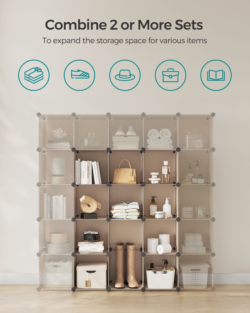 Modular Cube Storage Organizer | DIY Plastic Shelving Unit