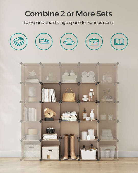 Modular Cube Storage Organizer | DIY Plastic Shelving Unit
