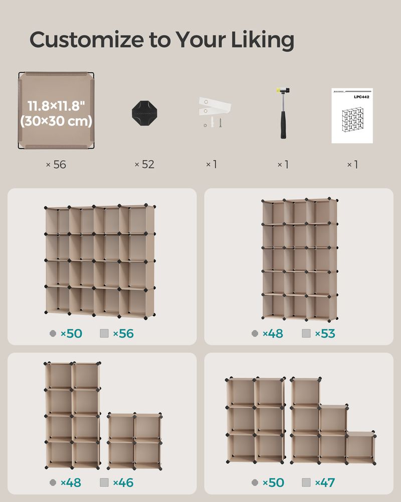 Modular Cube Storage Organizer | DIY Plastic Shelving Unit
