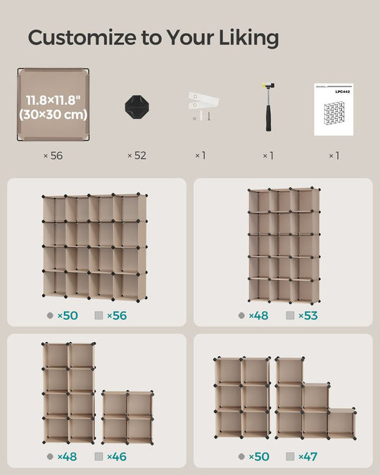Modular Cube Storage Organizer | DIY Plastic Shelving Unit