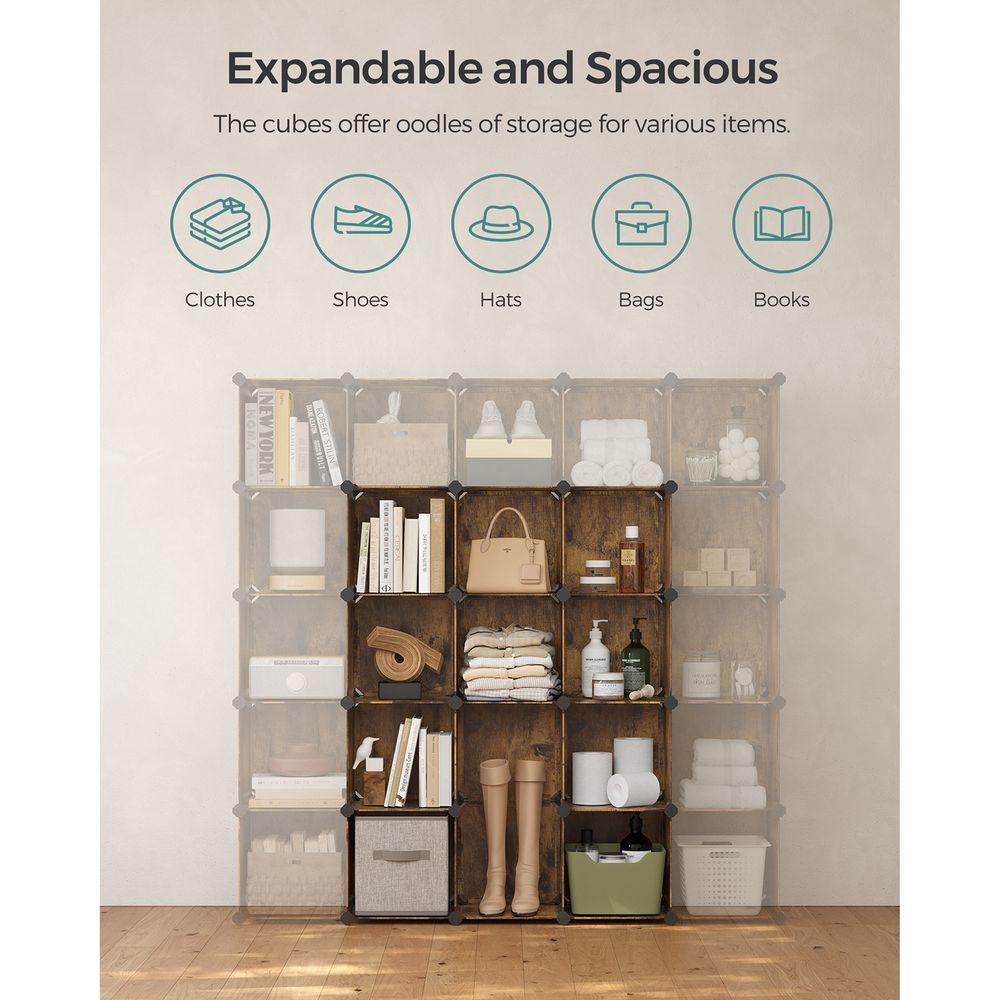 Modular Cube Storage Organizer | DIY Plastic Shelving Unit