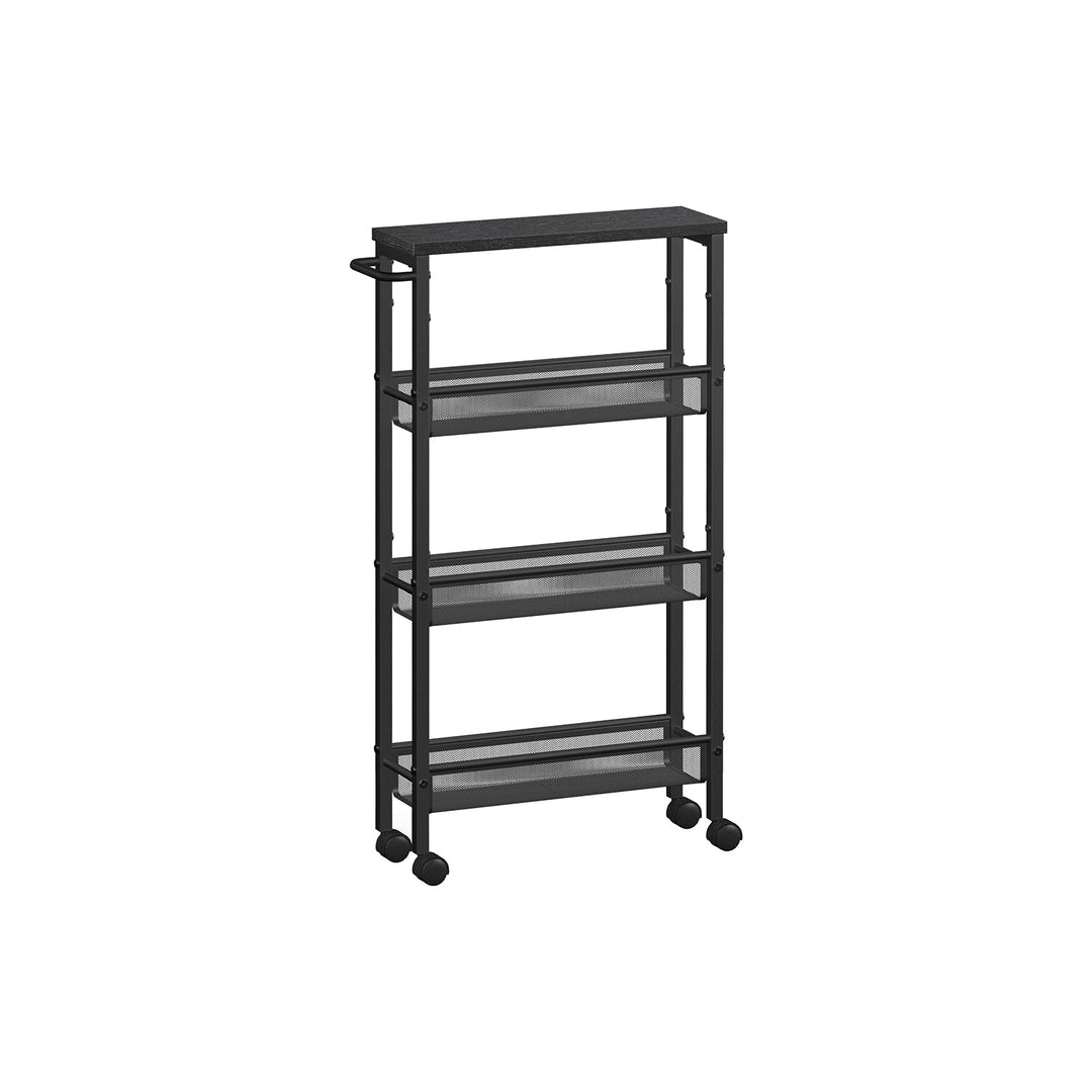 Slim Rolling Storage Cart | Multi-Tier Wheeled Shelving