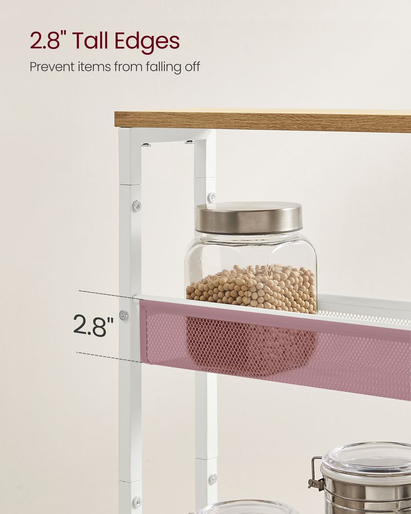 Slim Rolling Storage Cart | Multi-Tier Wheeled Shelving