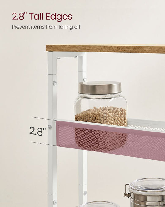 Slim Rolling Storage Cart | Multi-Tier Wheeled Shelving