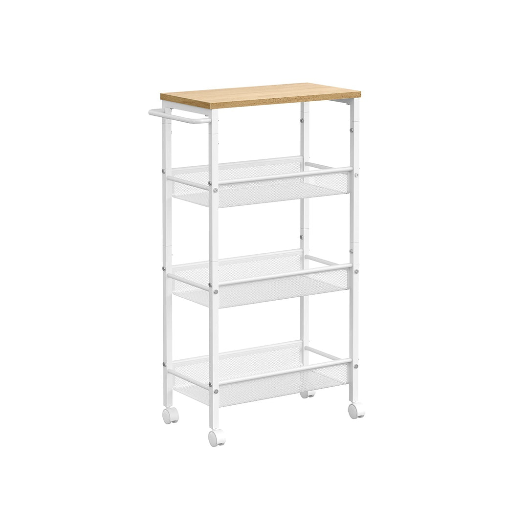 Slim Rolling Storage Cart | Multi-Tier Wheeled Shelving