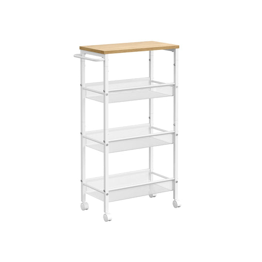Slim Rolling Storage Cart | Multi-Tier Wheeled Shelving