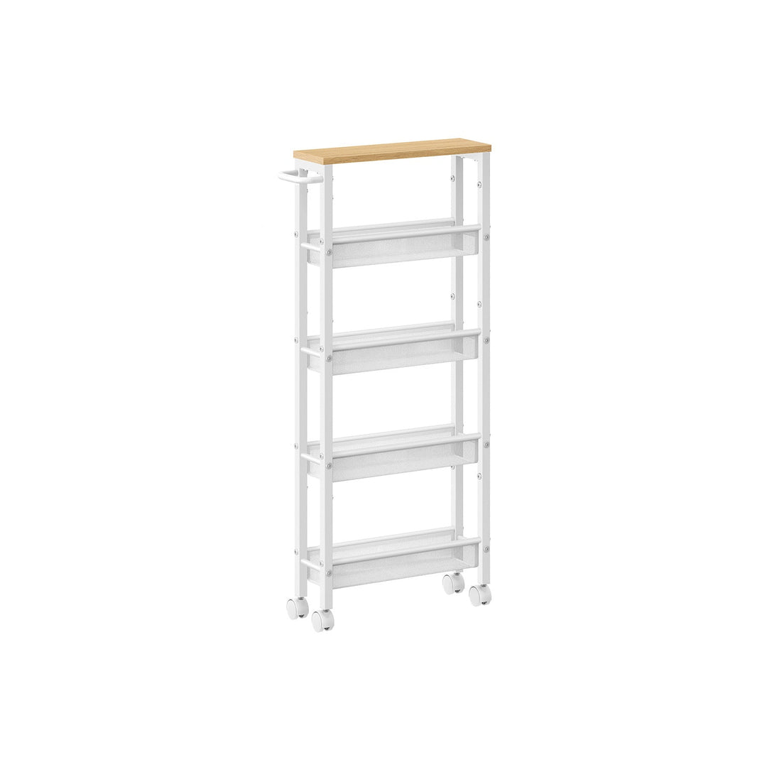 Slim Rolling Storage Cart | Multi-Tier Wheeled Shelving