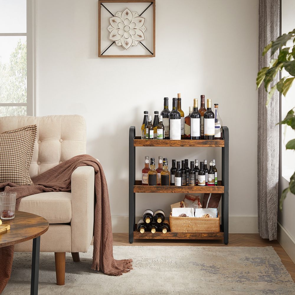 Narrow Rolling Storage Cart | 3-Tier Cart With Wheels