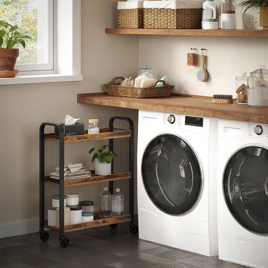Narrow Rolling Storage Cart | 3-Tier Cart With Wheels