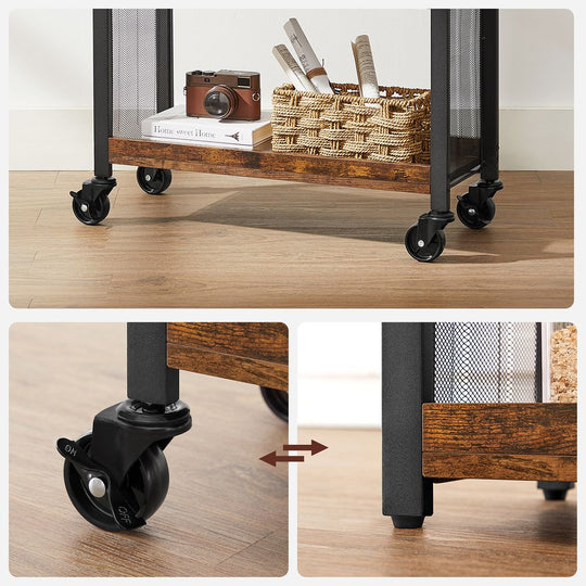 Narrow Rolling Storage Cart | 3-Tier Cart With Wheels