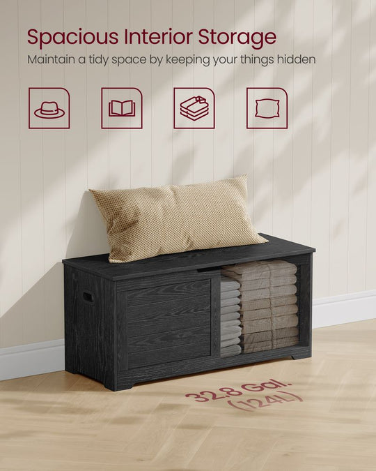Storage Chest Bench | Multi-Purpose Lid Storage With Safety Hinges