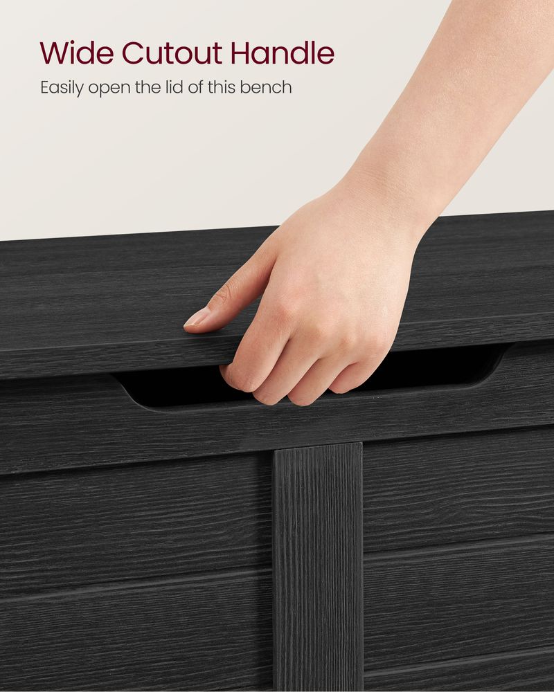 Storage Chest Bench | Multi-Purpose Lid Storage With Safety Hinges