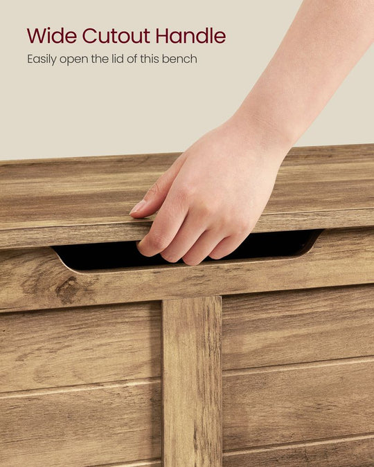 Storage Chest Bench | Multi-Purpose Lid Storage With Safety Hinges