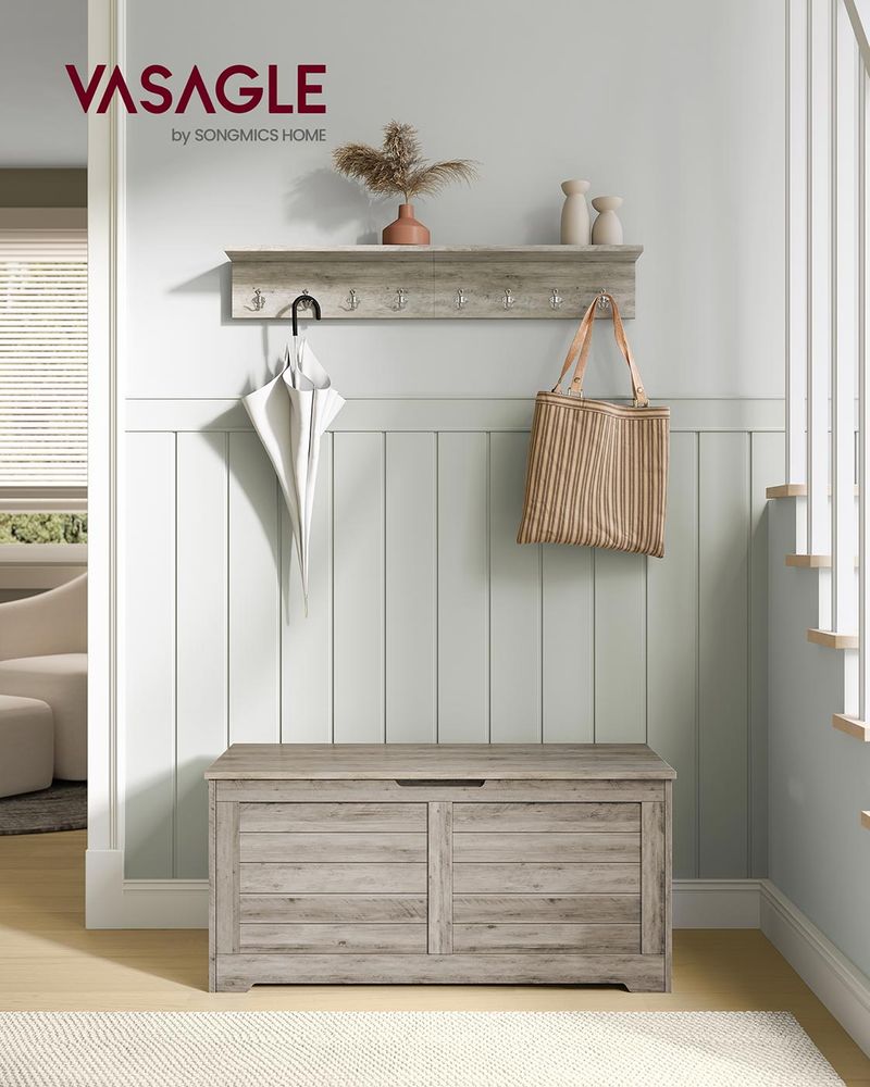 Storage Chest Bench | Multi-Purpose Lid Storage With Safety Hinges