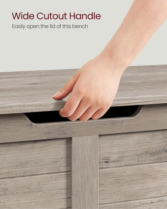 Storage Chest Bench | Multi-Purpose Lid Storage With Safety Hinges