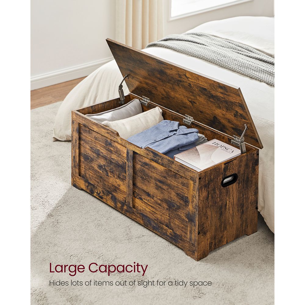 Storage Chest Bench | Multi-Purpose Lid Storage With Safety Hinges
