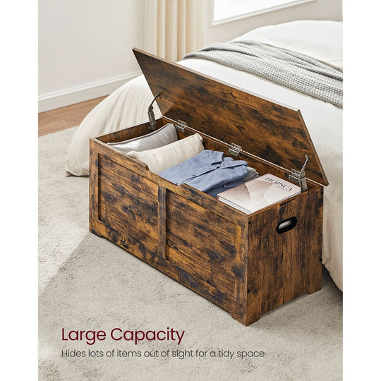 Storage Chest Bench | Multi-Purpose Lid Storage With Safety Hinges