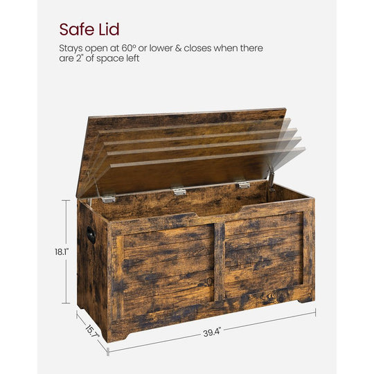 Storage Chest Bench | Multi-Purpose Lid Storage With Safety Hinges