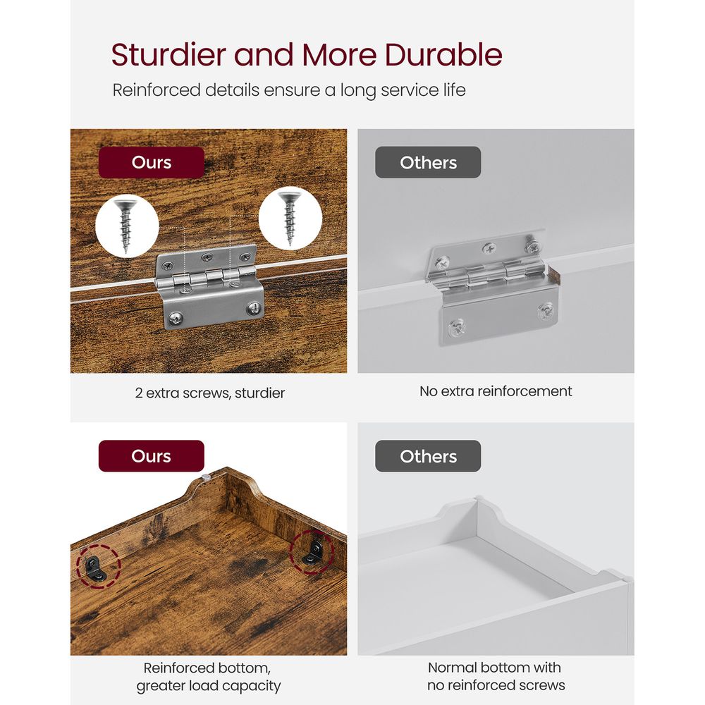 Storage Chest Bench | Multi-Purpose Lid Storage With Safety Hinges
