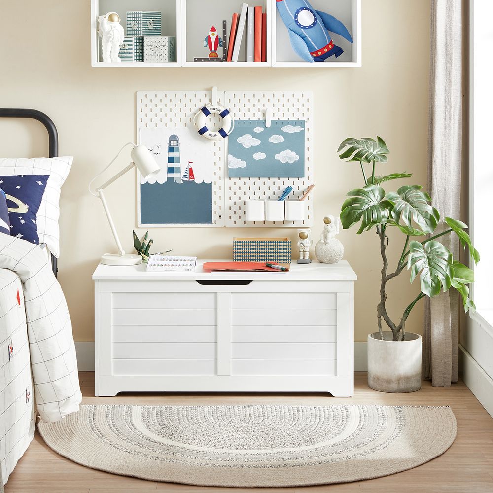 Storage Chest Bench | Multi-Purpose Lid Storage With Safety Hinges