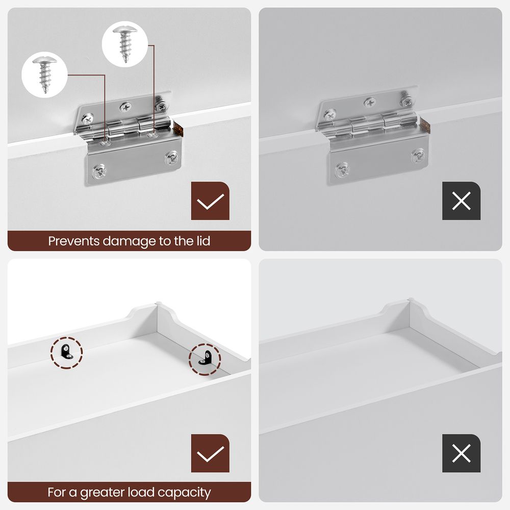 Storage Chest Bench | Multi-Purpose Lid Storage With Safety Hinges