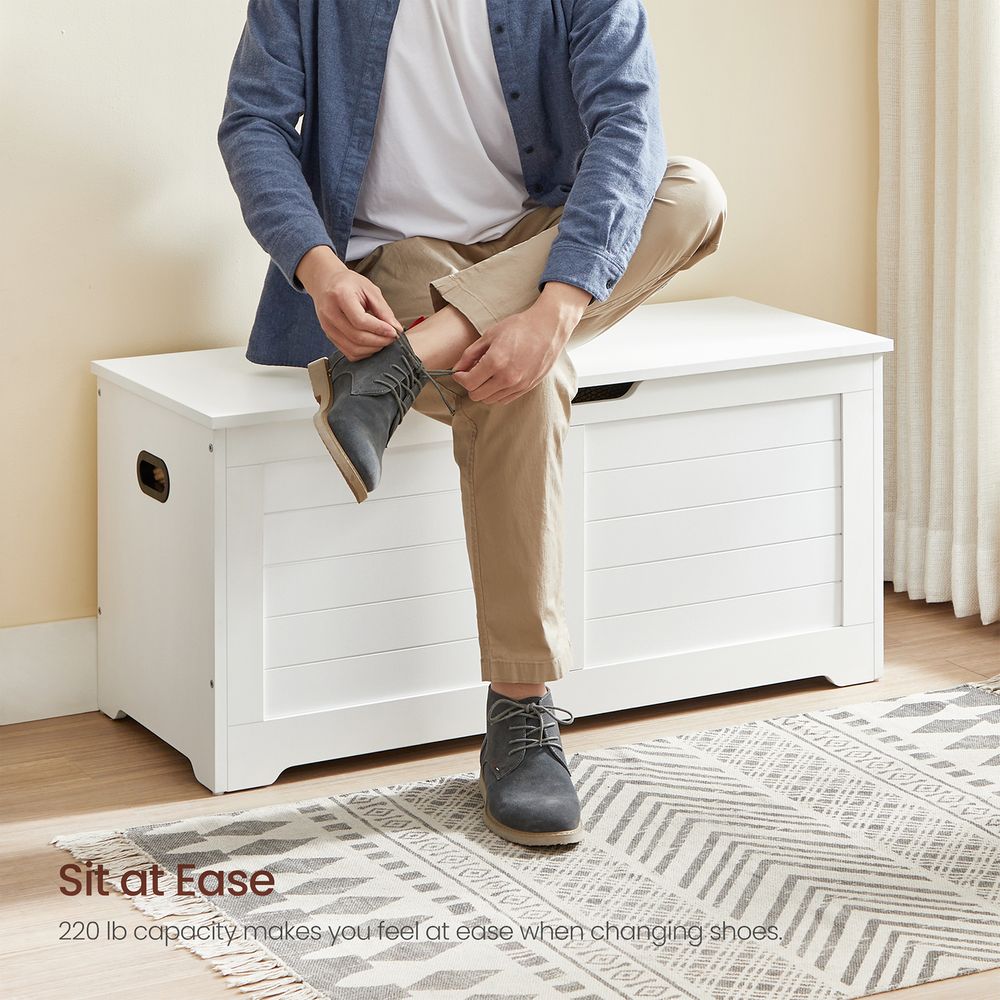 Storage Chest Bench | Multi-Purpose Lid Storage With Safety Hinges